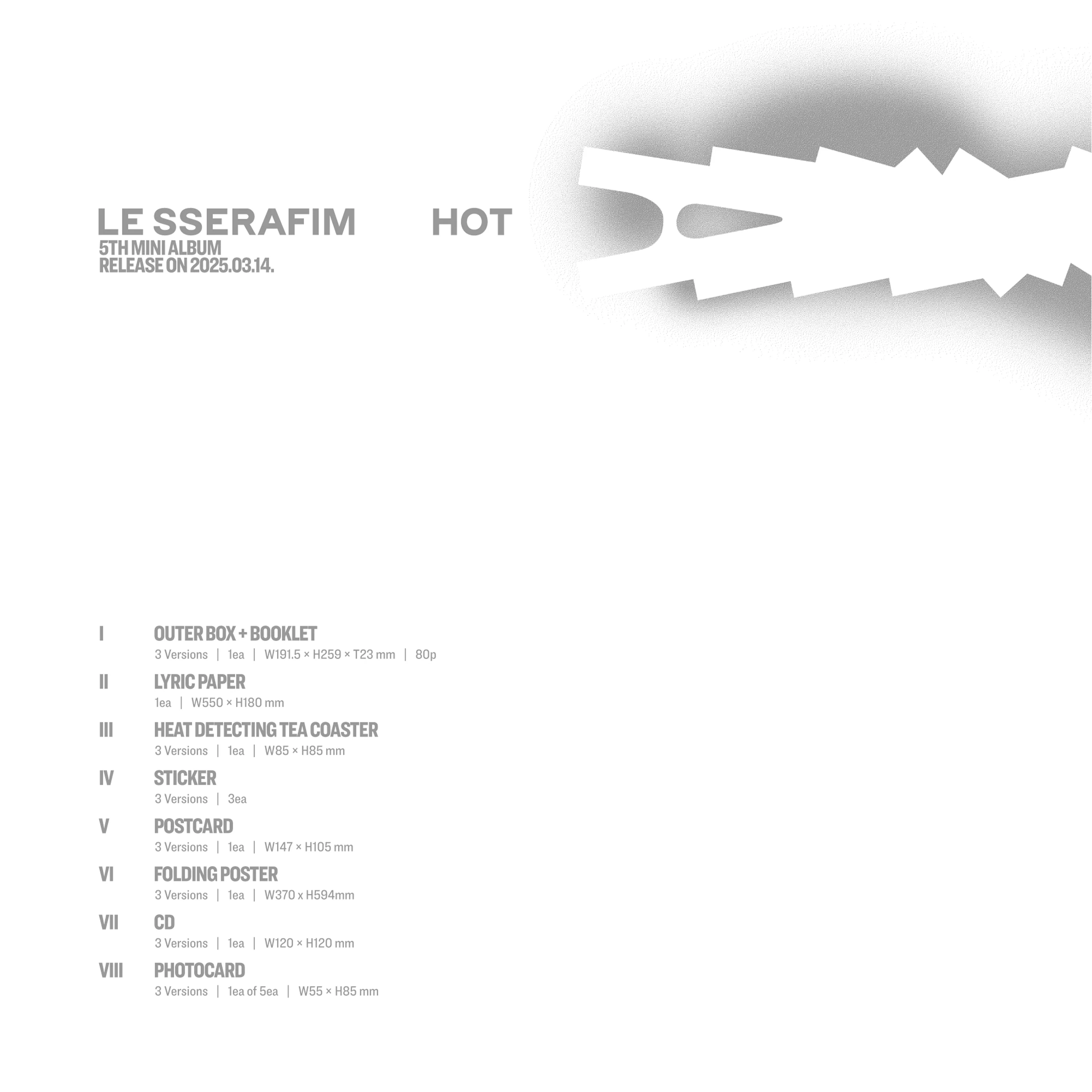 LE SSERAFIM - HOT [5th Mini Album] - Image 2