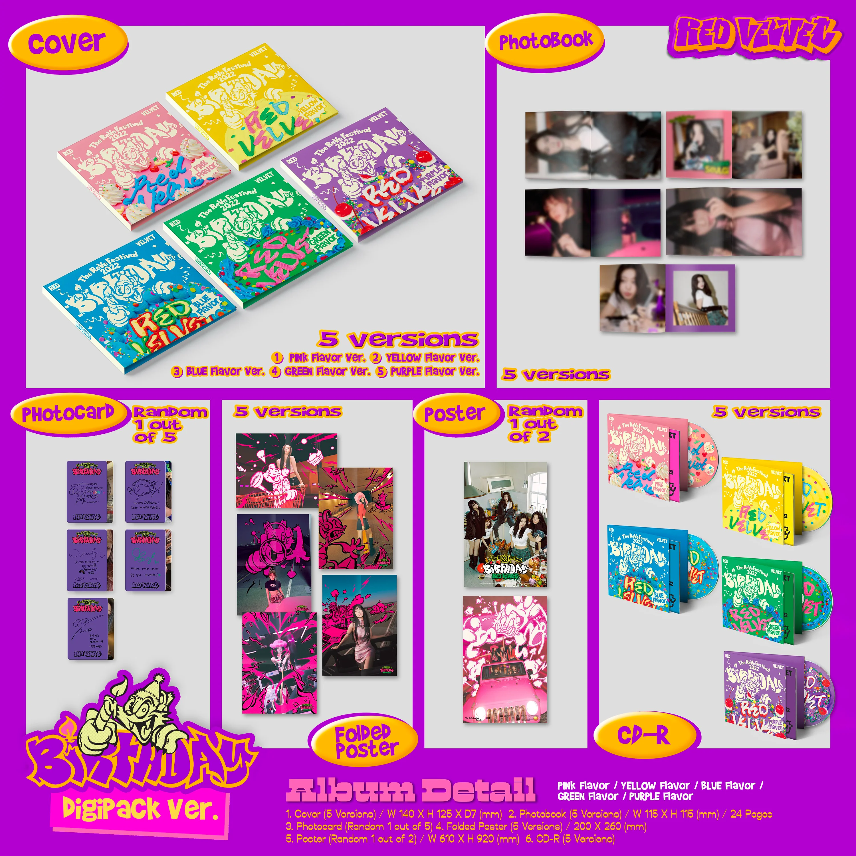 RED VELVET - THE REVE FESTIVAL 2022: BIRTHDAY [Mini Album] Digipack Ver. - Image 2