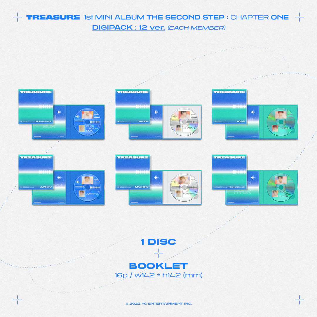 TREASURE - THE SECOND STEP: CHAPTER ONE [1st Mini Album] Digipack Ver. - Image 3
