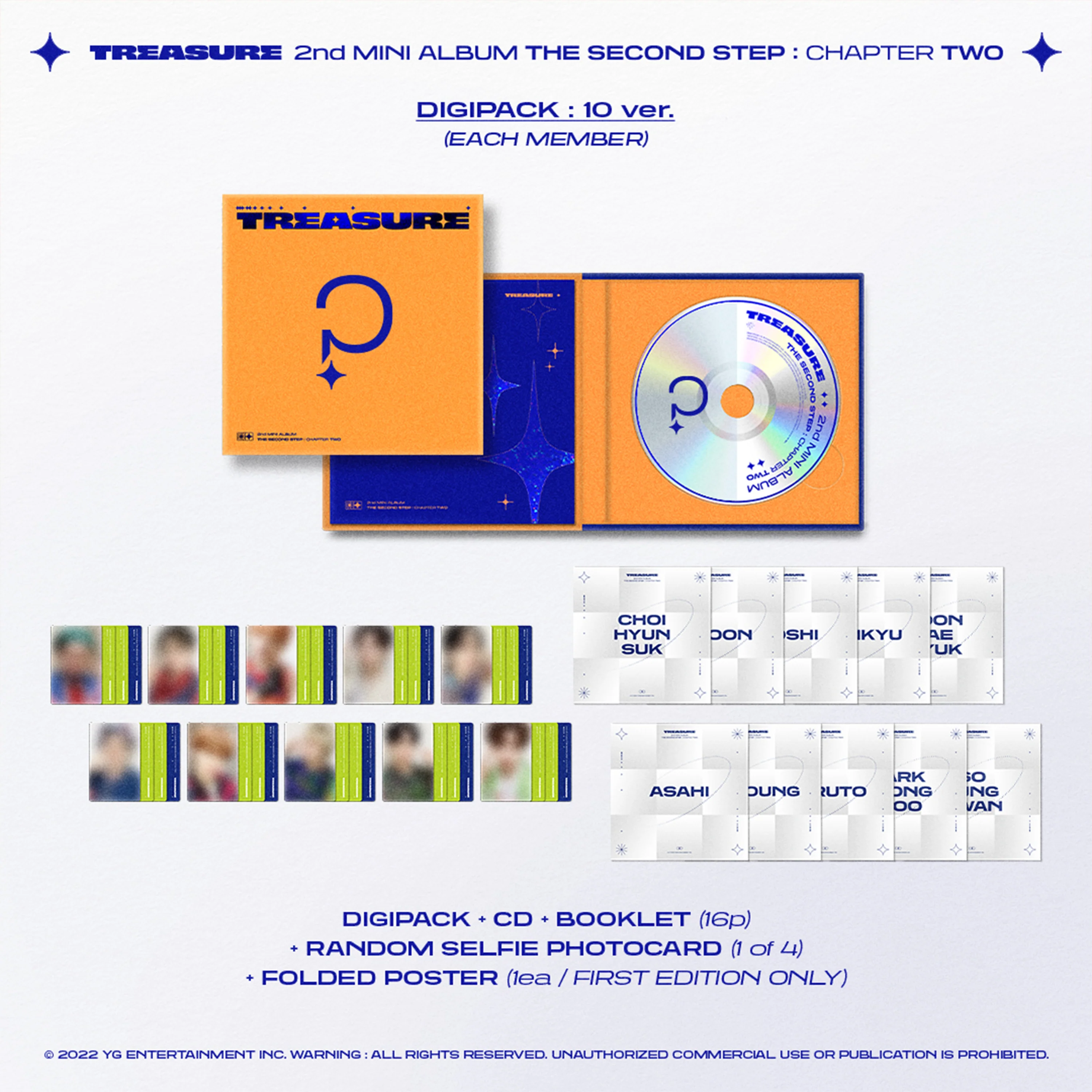 TREASURE - THE SECOND STEP: CHAPTER TWO [2nd Mini Album] Digipack Ver. - Image 2