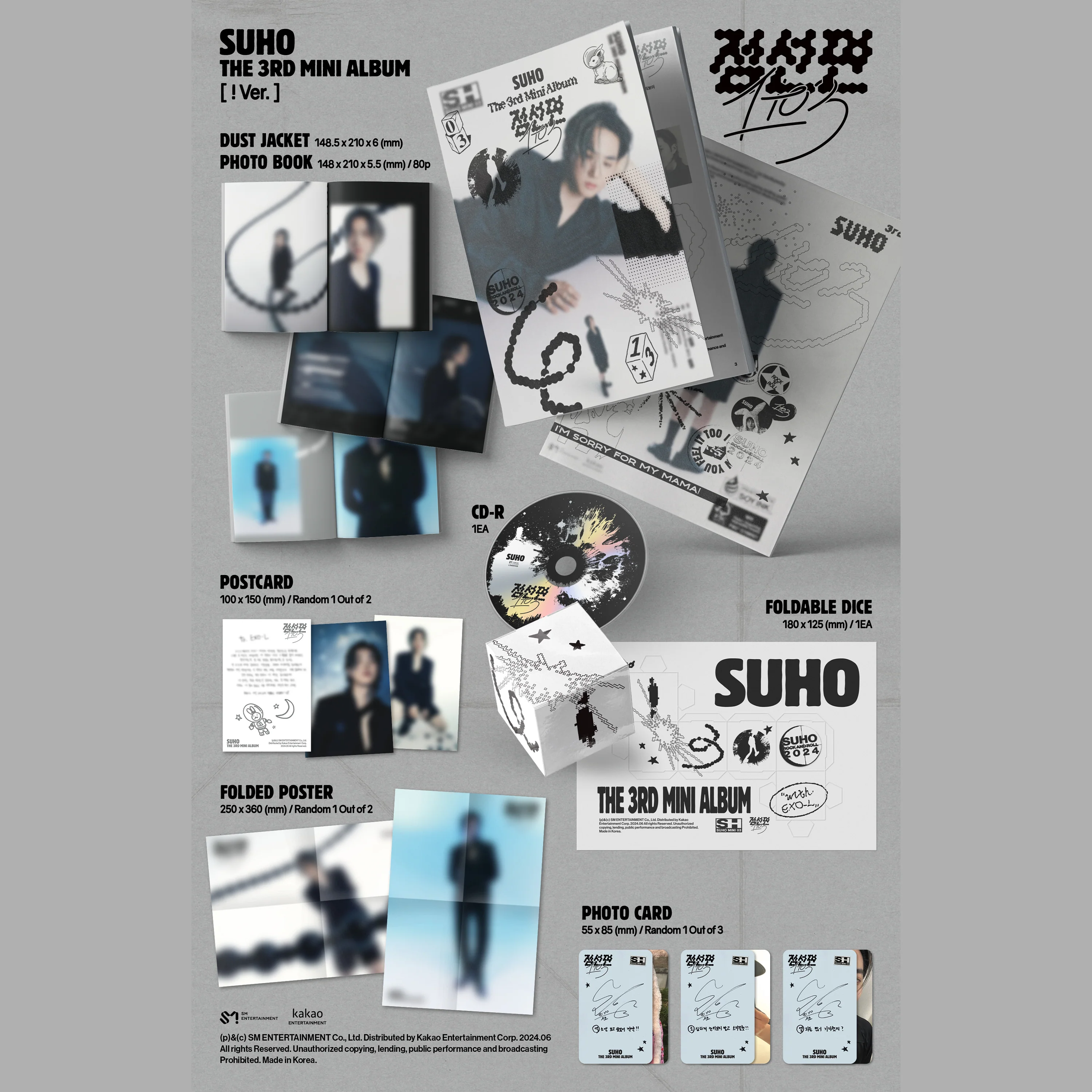 SUHO - 1 TO 3 [3rd Mini Album] ! Ver. - Image 2