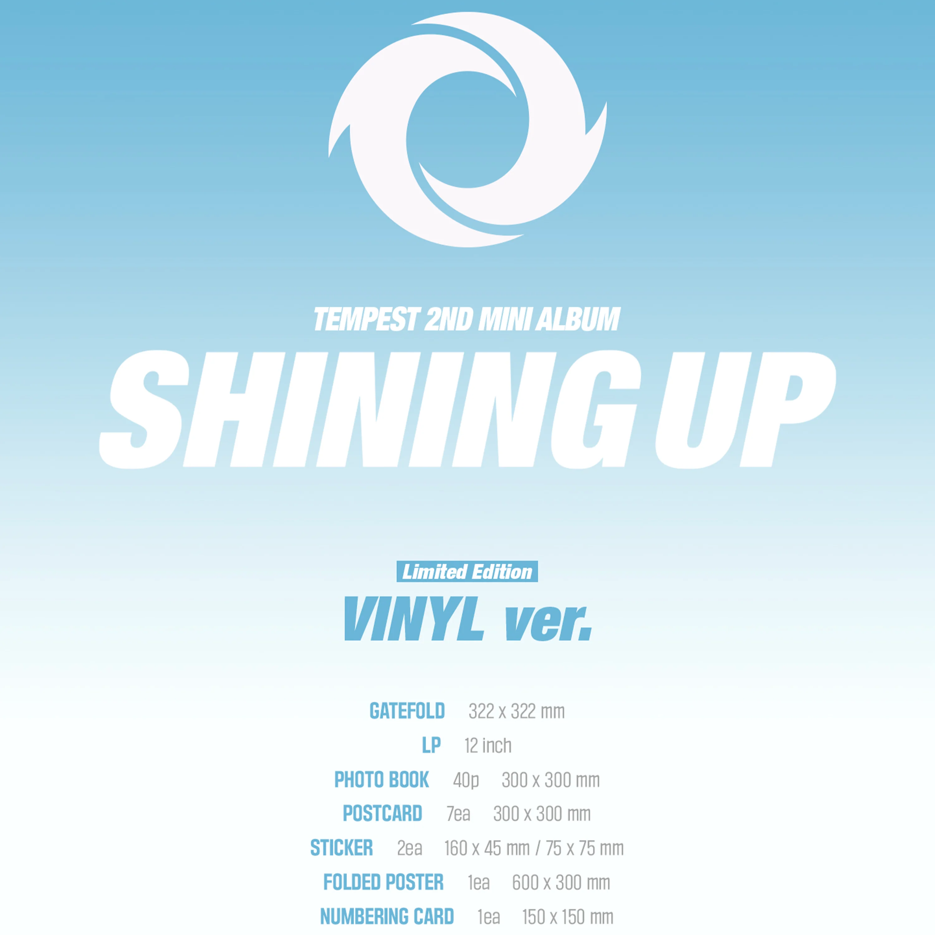 TEMPEST - SHINING UP [2nd Mini Album] Vinyl / LP Ver. - Image 2