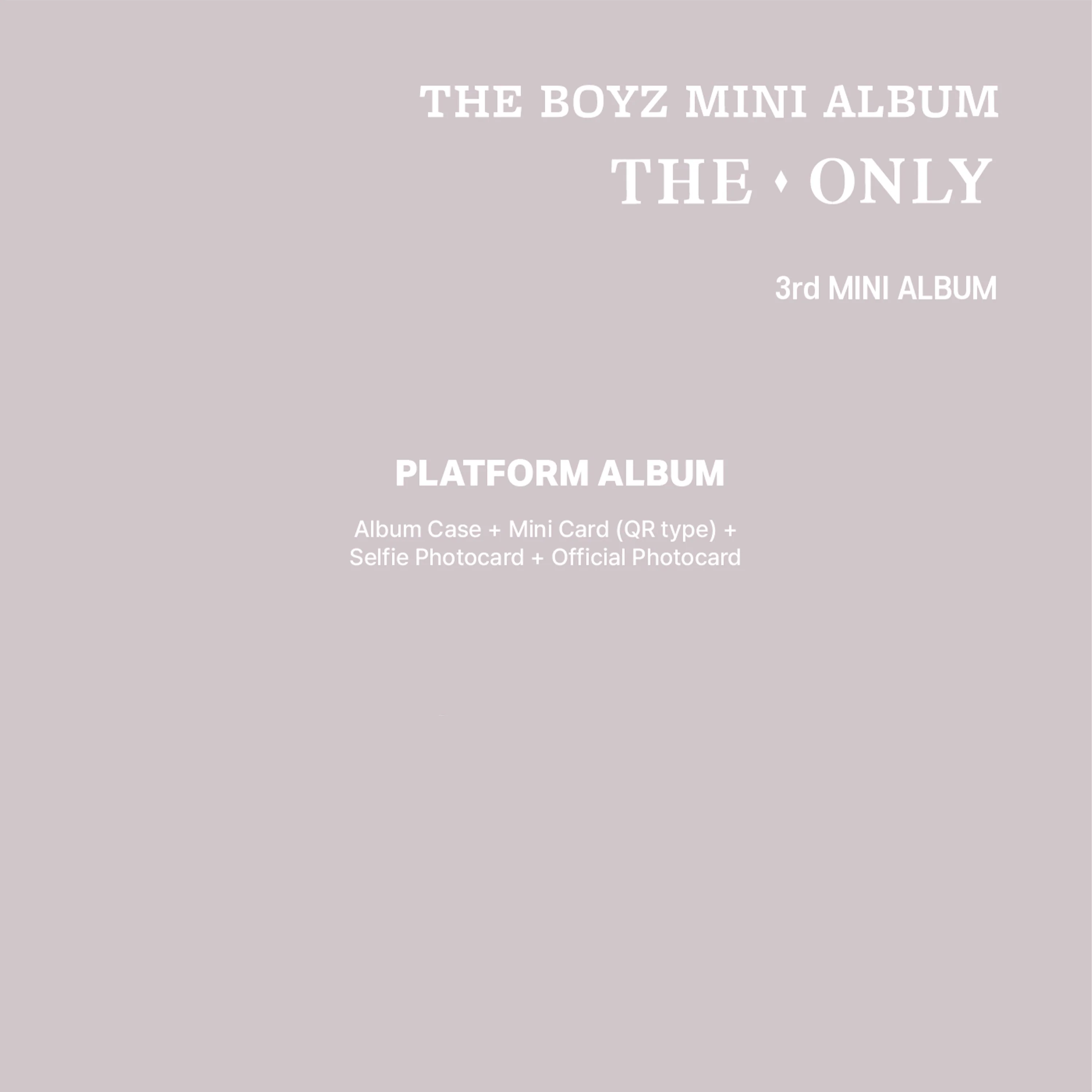 THE BOYZ - THE ONLY [3rd Mini Album] Platform Ver. - Image 2